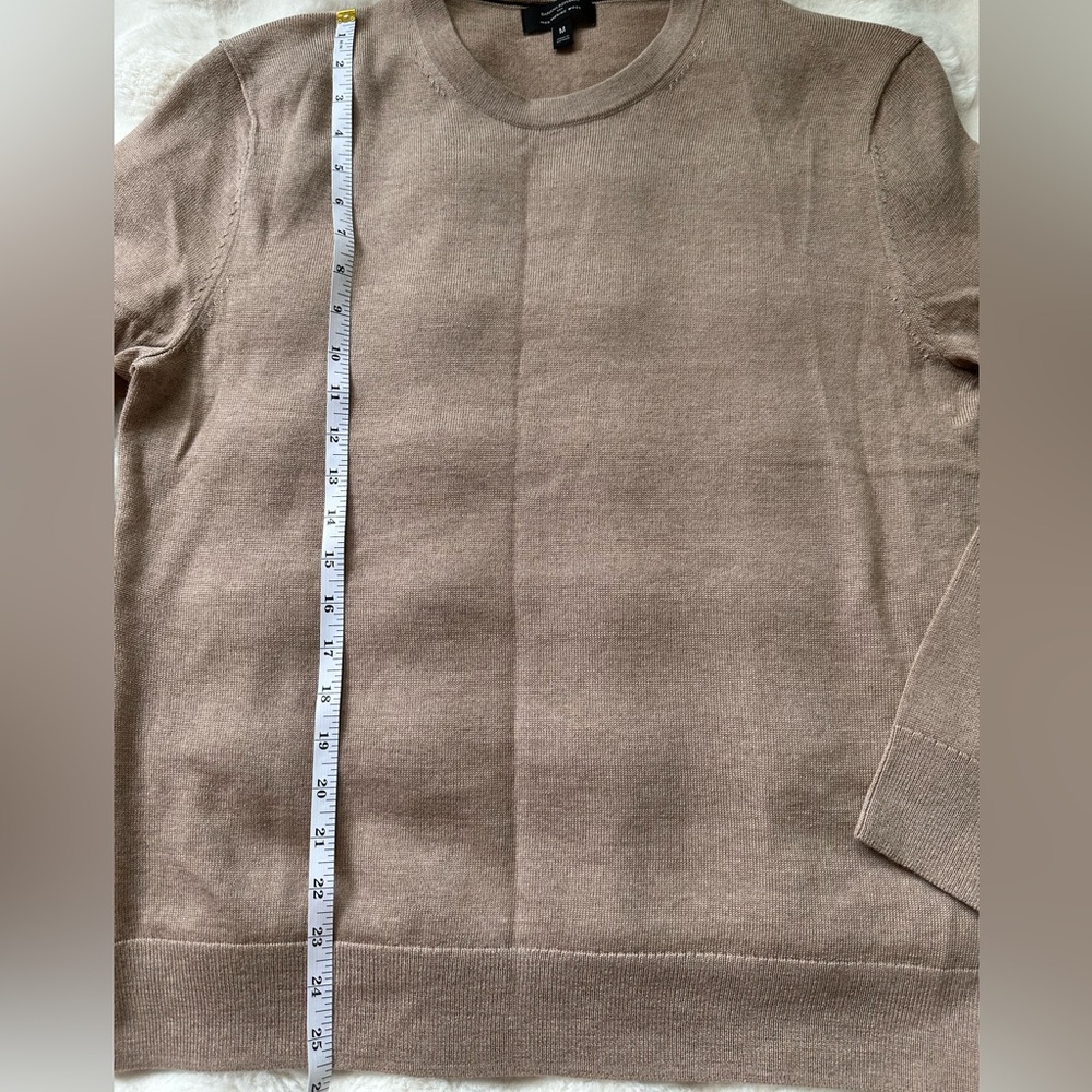 Banana Republic Factory Men's Merino Wool Crewneck Sweater in Light Brown-M - Picture 6 of 7